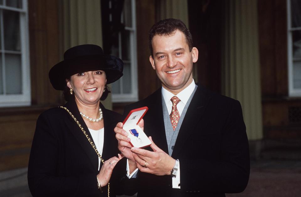 Paul Burrell, Former Butler to the late Diana, Princess of Wales  with his wife MARIAAt Buckingham Palace where he received the Royal Victorian Medal for his work in the Household of the late Diana, Princess of Wales.   (Photo by Avalon/Getty Images)