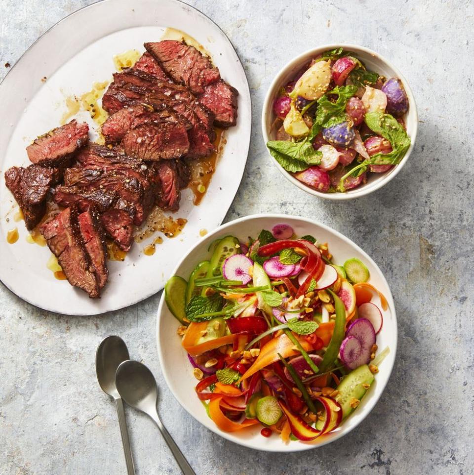 Spicy Radish Salad With Seared Steak