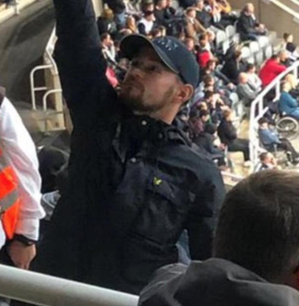Newcastle fan wanted by police for making racist gesture