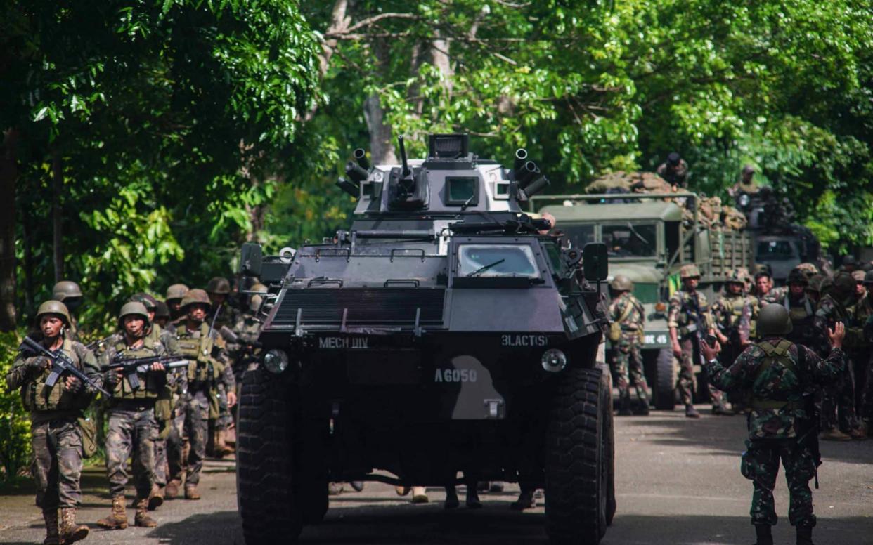 Government troops conduct military offensive against Islamic State-linked rebels in Marawi City, in the Philippines - EPA