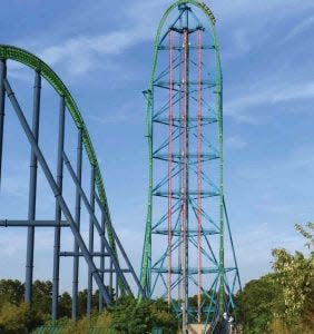 Kingda Ka, the world's tallest rollercoaster, is a main draw, pushing it to a top-five ranking on JeffBet's list of best amusement parks for adrenaline junkies.