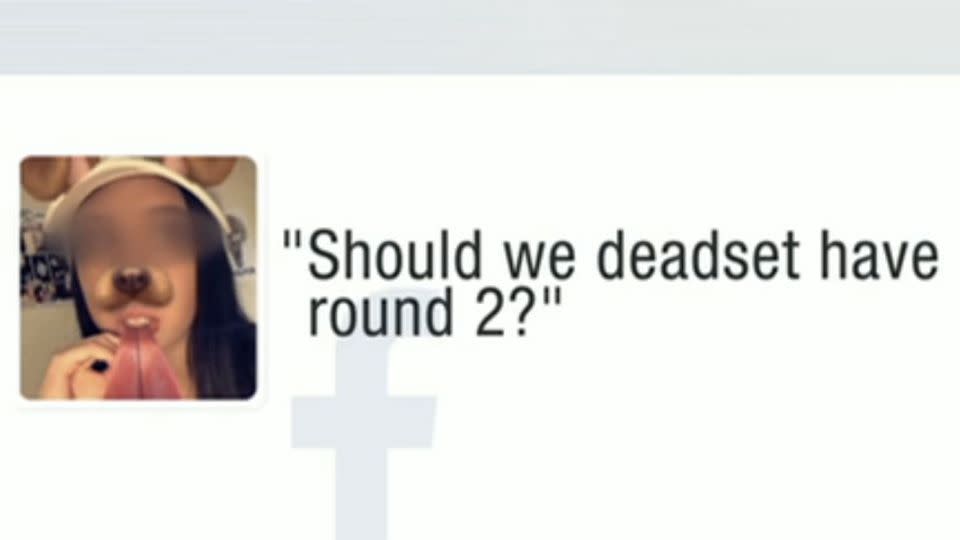 The teenager was unapologetic and joked about round 2 on Facebook. Photo: 7 News