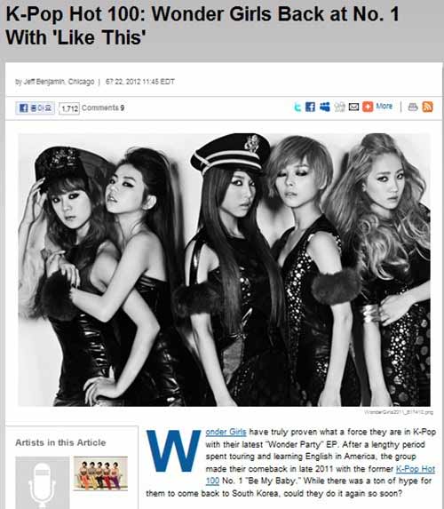 Billboard Acknowledges Wonder Girls Accomplishments; Makes Beyonce Comparison