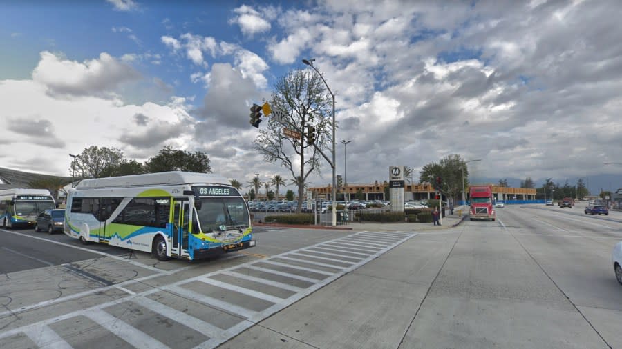 The LA Metro El Monte Station, as picture in a Google Street View image.