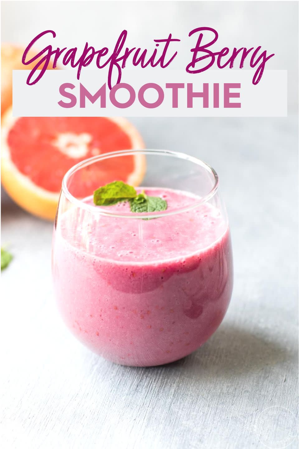 Grapefruit Smoothie with Berries and Mint