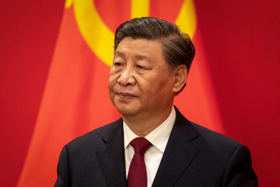 Chinese Communist Party's Politburo Standing Committee Meet the Press (Bloomberg via Getty Images file)