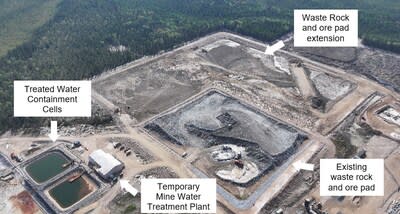 Ore & Waste Past Construction (CNW Group/Foran Mining Corporation)