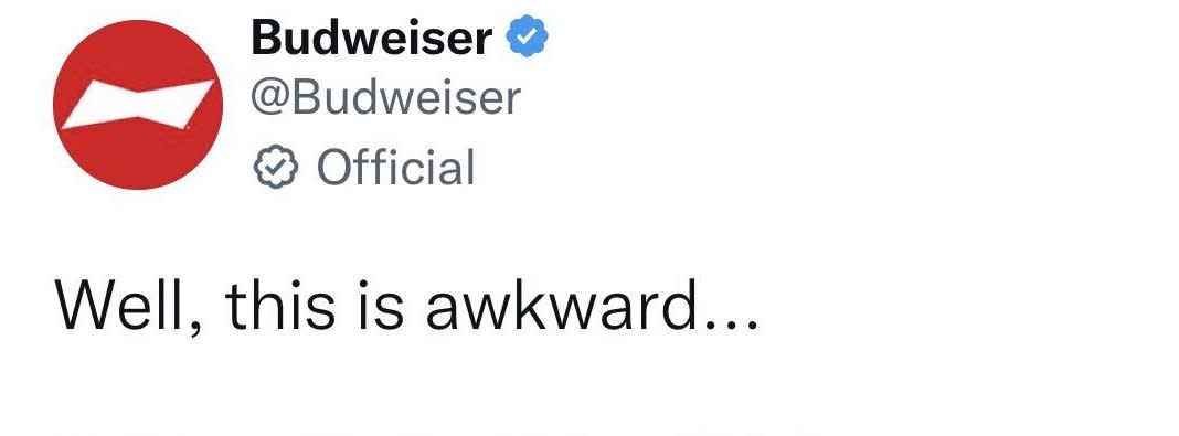 Budweiser deleted this tweet made after Qatar totally banned beer at the World Cup. 