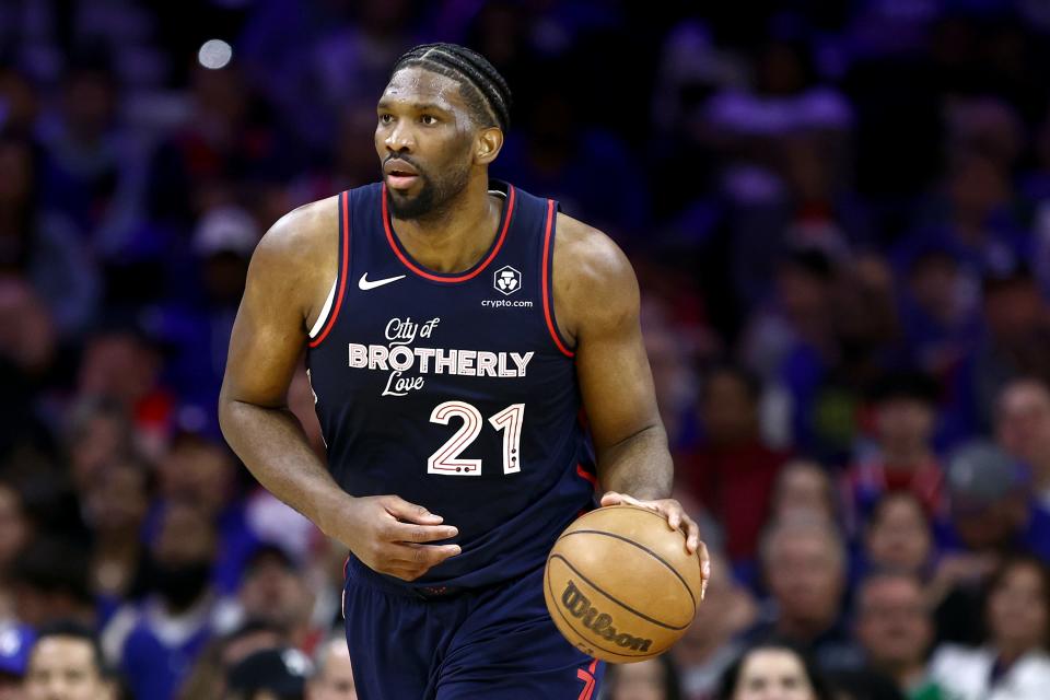 Philadelphia 76ers center Joel Embiid was among 12 players named to USA Basketball’s men’s national team that will play in the 2024 Paris Olympics this summer.