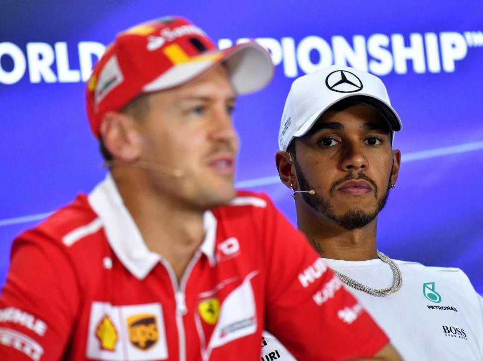 Lewis Hamilton and Sebastian Vettel cut jovial figures in Abu Dhabi as they wind down with eyes already on 2018