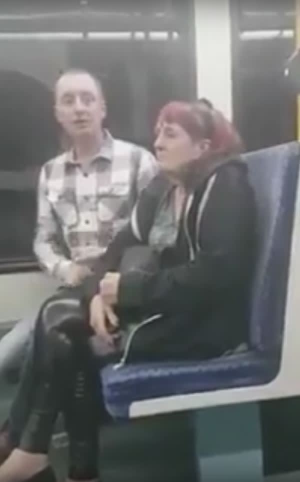 The man’s anger was directed at a black male passenger and his daughter (You Tube/Victoria Hindle)