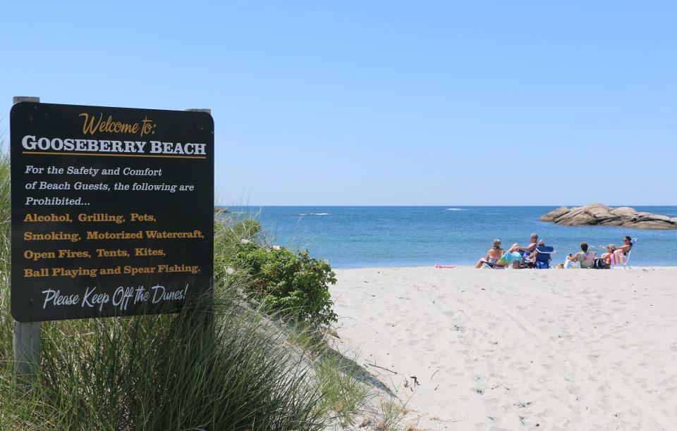 Gooseberry Beach is located off the Ocean Drive in Newport.