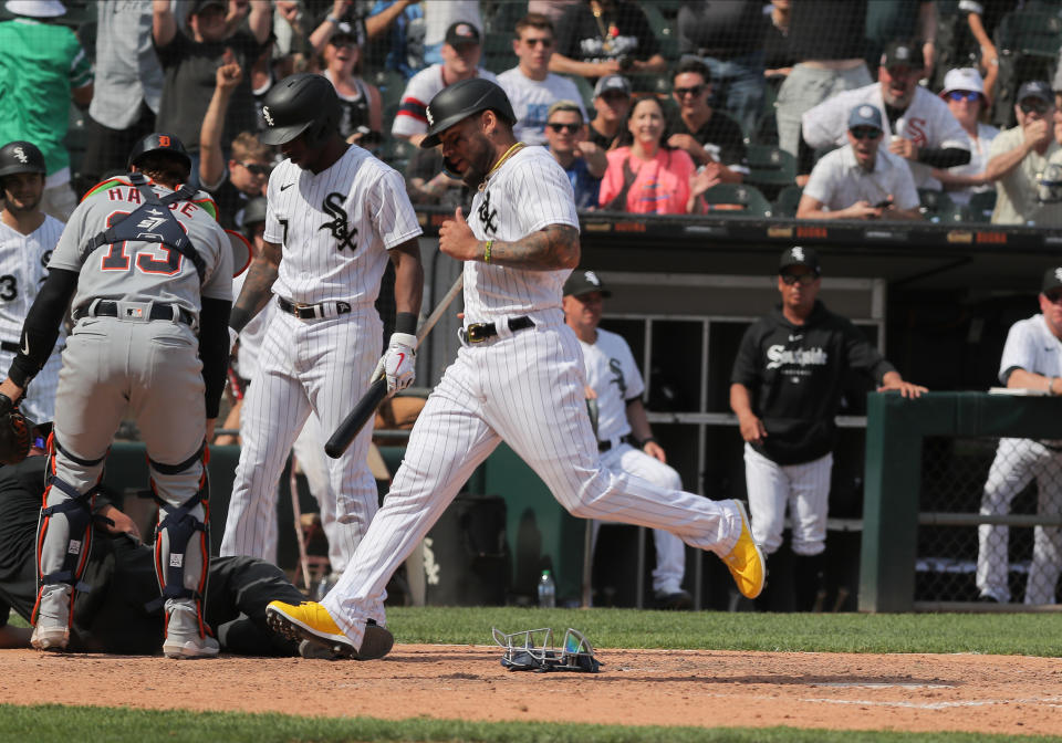 A win is a win for the White Sox — and a potential injury for Cory Blaser. (Photo by Melissa Tamez/Icon Sportswire via Getty Images)