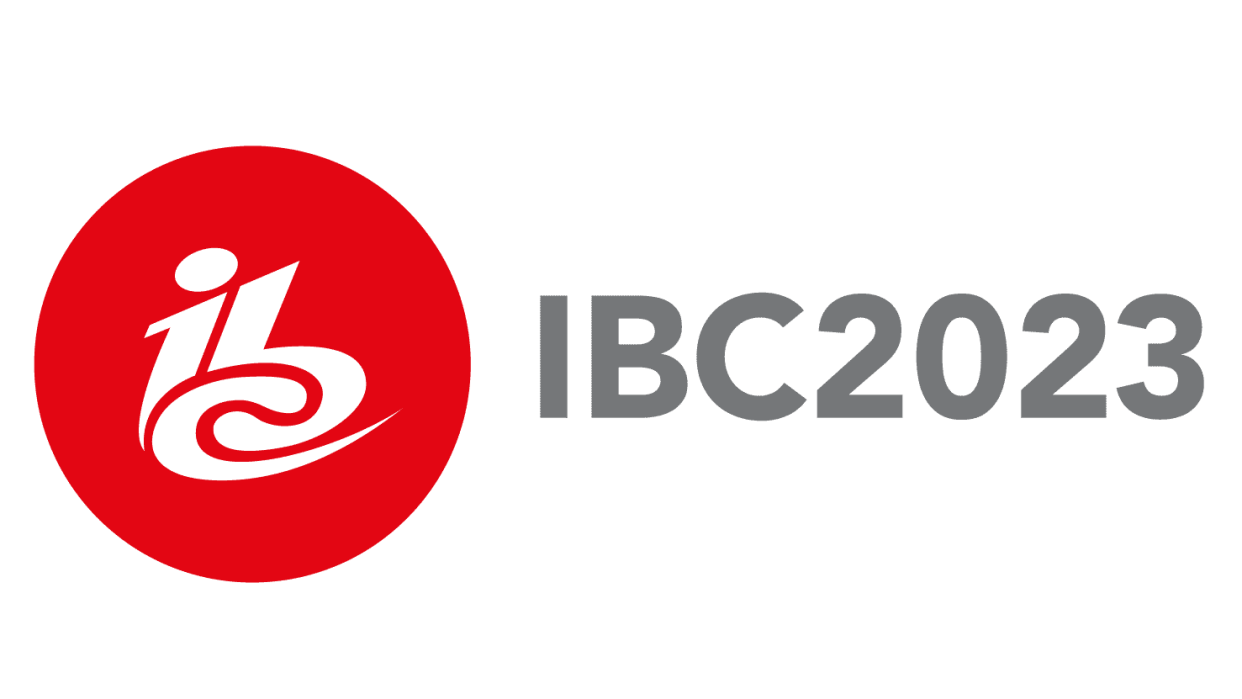  IBC 2023 logo which will take place in Amsterdam.  