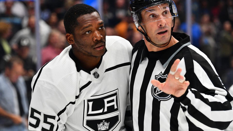 Bokondji Imama of the AHL's Ontario Reign fought Bakersfield Condors defenceman Brandon Manning a month after Manning insulted him using a racial slur.