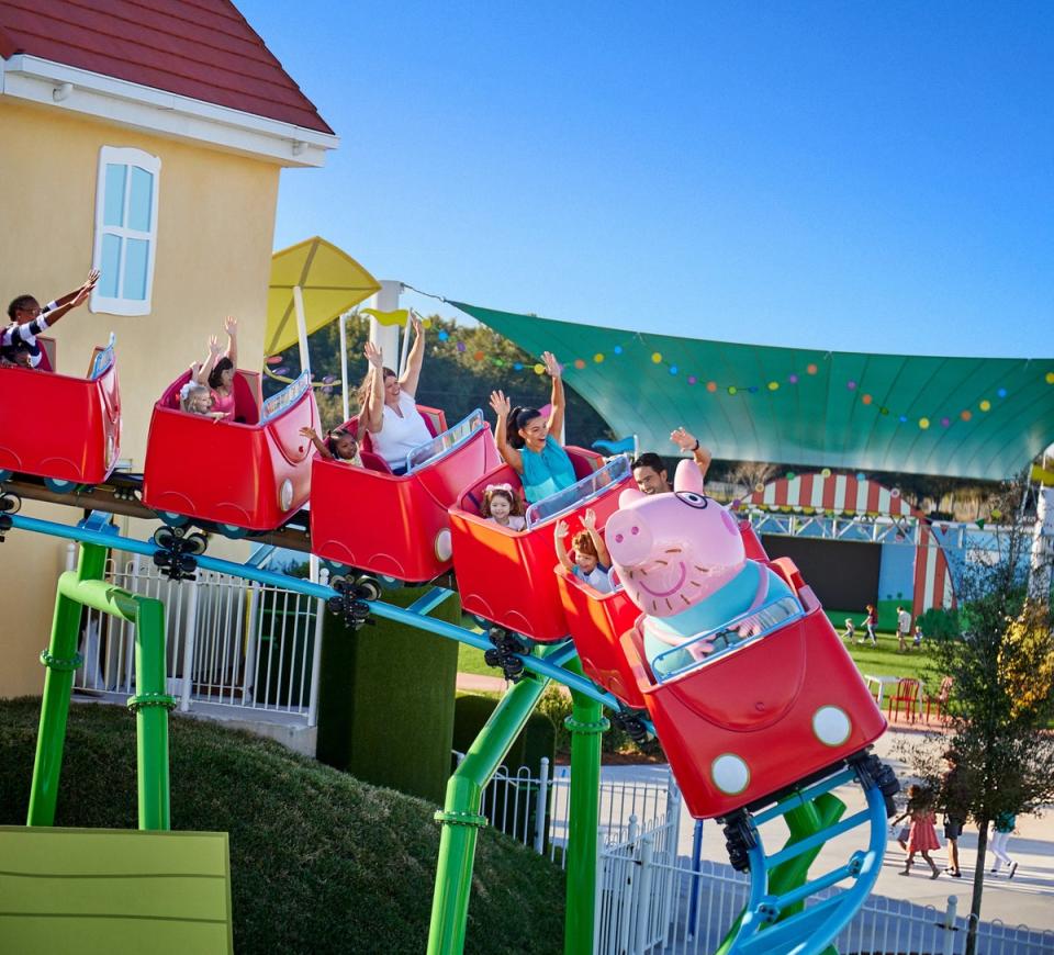 Daddy Pig’s rollercoaster at Peppa Pig World, Florida (Supplied)