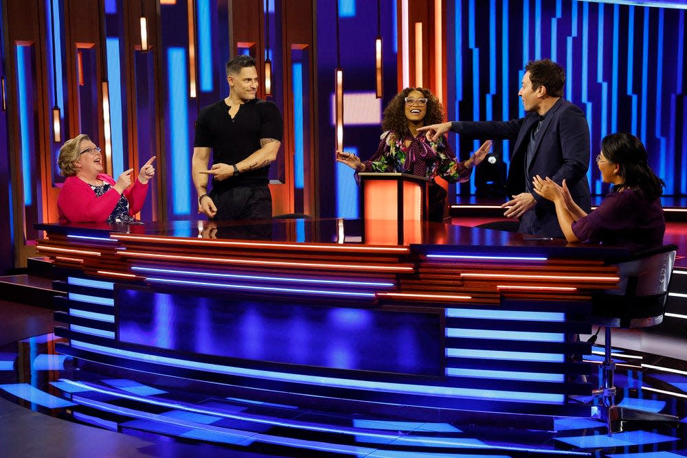 Joe Manganiello, Keke Palmer and Jimmy Fallon join contestants on the Season 2 premiere of the NBC game show "Password."
