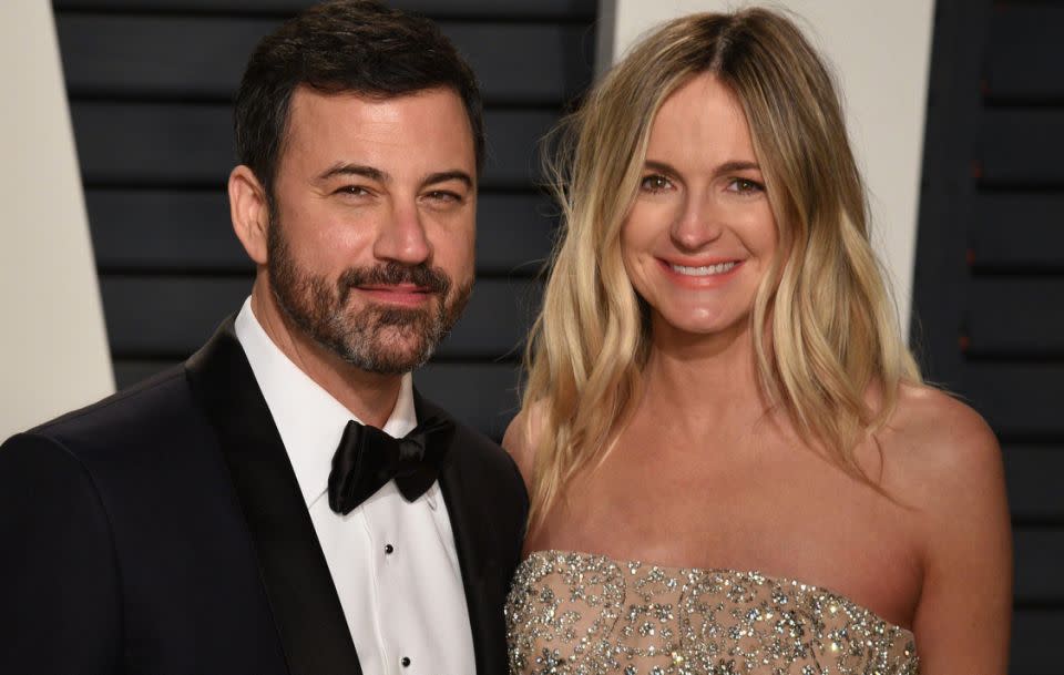 Jimmy Kimmel and his wife Molly welcomed a newborn son back in April only to find out he had a rare heart defect. Source: Getty