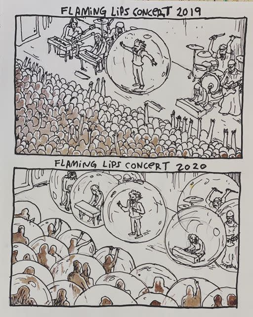 A cartoon posted by Wayne Coyne of the Flaming Lips. (Photo: Instagram)