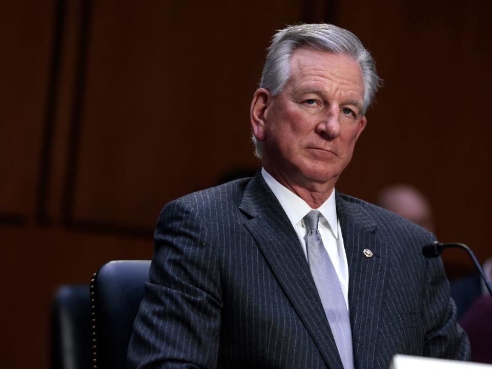 Sen. Tommy Tuberville of Alabama at a hearing on Capitol Hill on February 17, 2022.