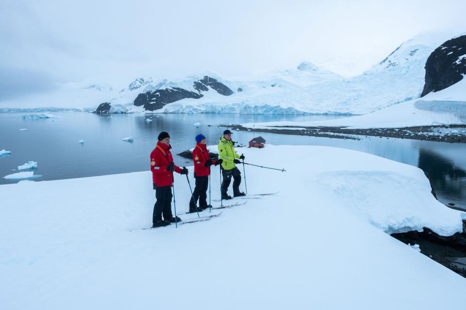 The ships are equipped with ski equipment.