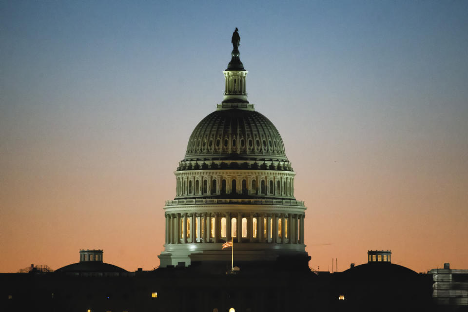 FILE - The U.S Capitol is seen at sunrise, March 24, 2019, in Washington. The Associated Press is making some of its U.S. elections data available for free to more than 400 nonprofit news organizations in a program funded by the Google News Initiative, the company said on Wednesday, Feb. 14, 2024. (AP Photo/Alex Brandon, File)