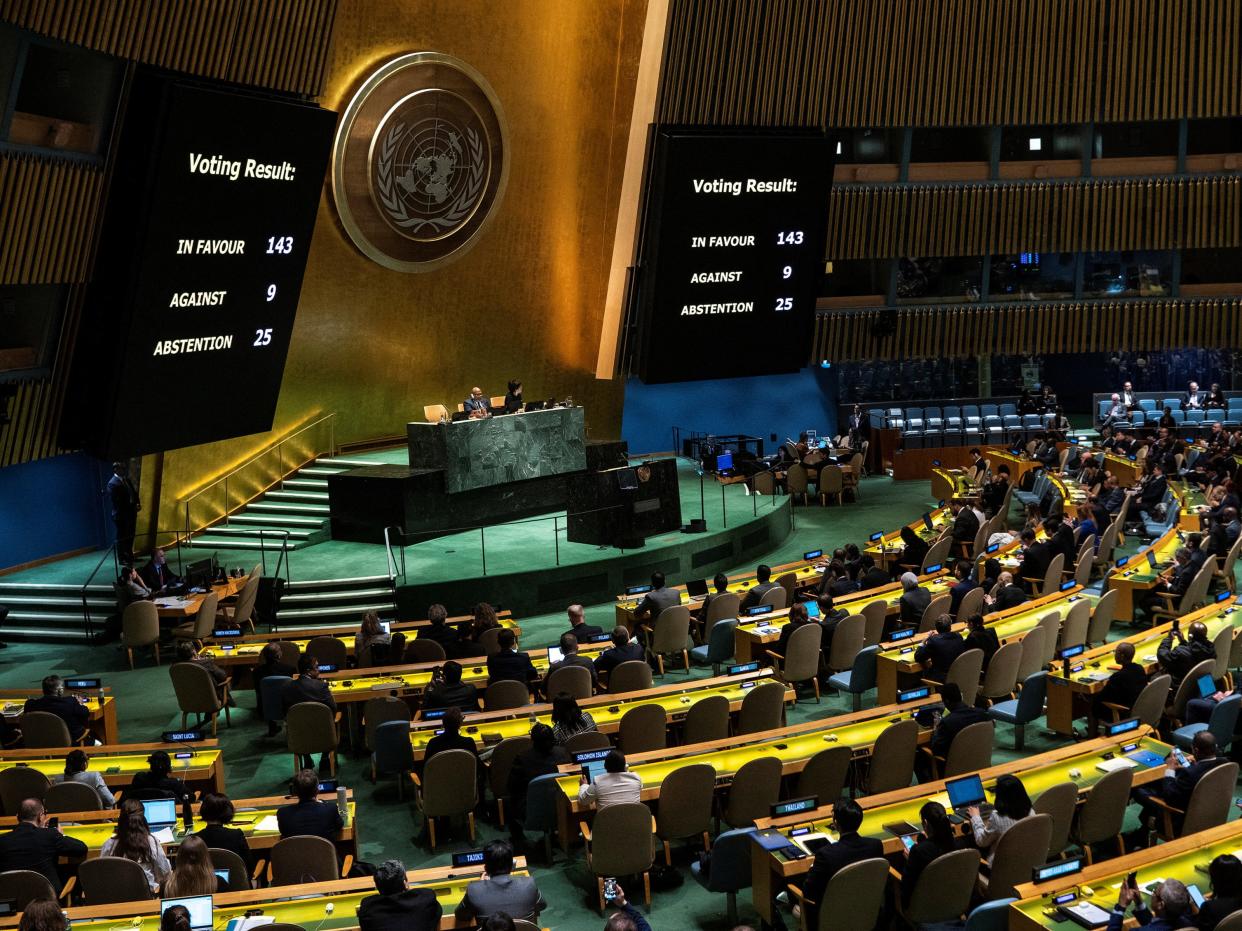 Palestinians seek UN General Assembly backing for full membership (REUTERS)