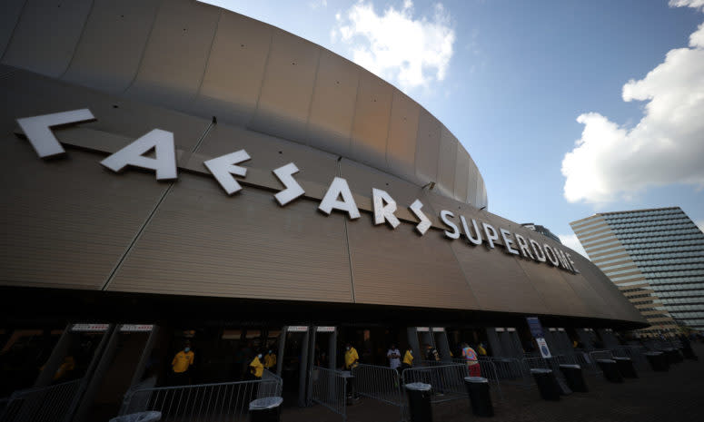 The Caesars Superdome home of the New Orleans Saints.