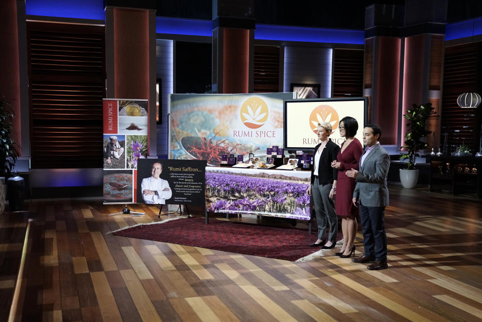 On "Shark Tank," episode 824, U.S. Army veterans hope to empower farmers in a war-torn country by helping them cultivate and harvest saffron. 