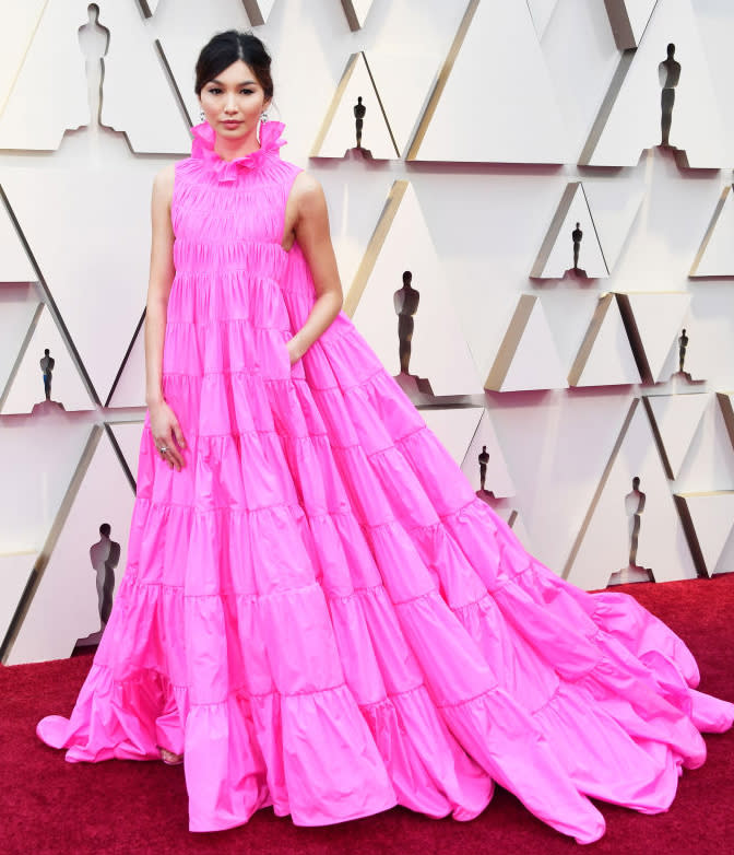 <p>Gemma Chan (<em>Crazy Rich Asians</em>) attends the 91st Academy Awards at the Dolby Theatre in Hollywood, Calif., on Feb. 24, 2019. (Photo: Getty Images) </p>