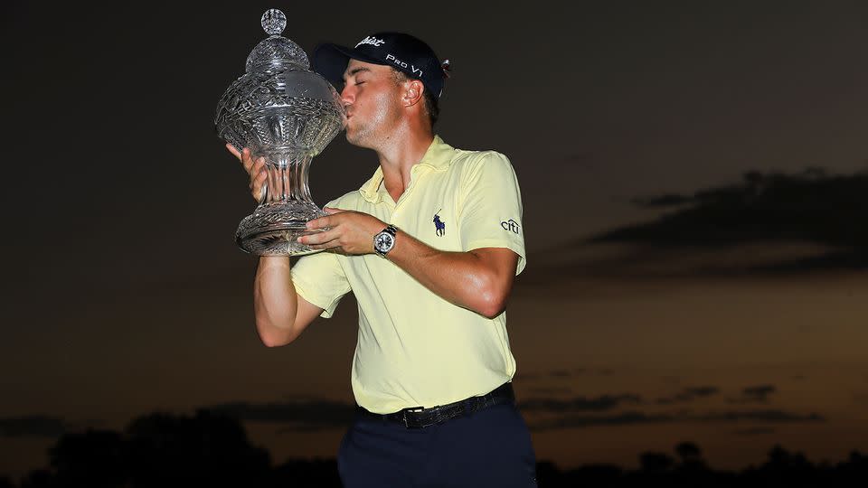 Thomas claimed the title after a sudden-death playoff. Pic: Getty