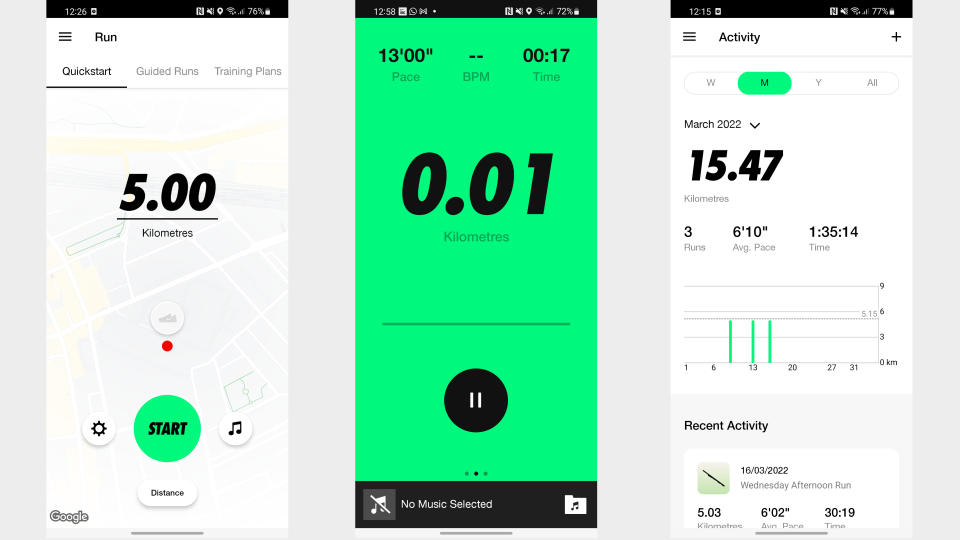 Nike Run Club interface