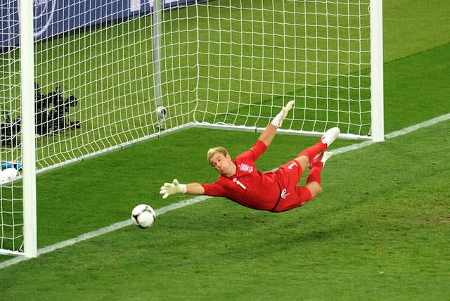 Joe Hart in action for England at Euro 2012 