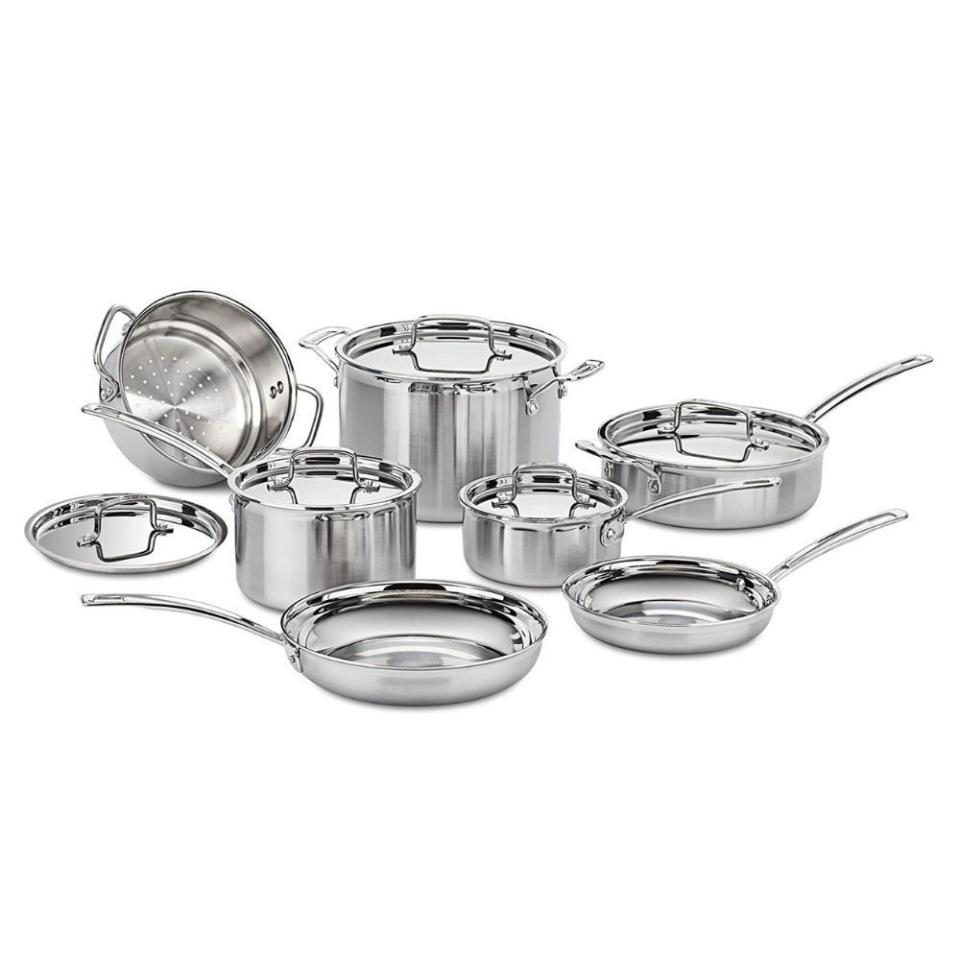 1) Cuisinart Multiclad Pro Stainless Steel 12-Piece Cookware Set
