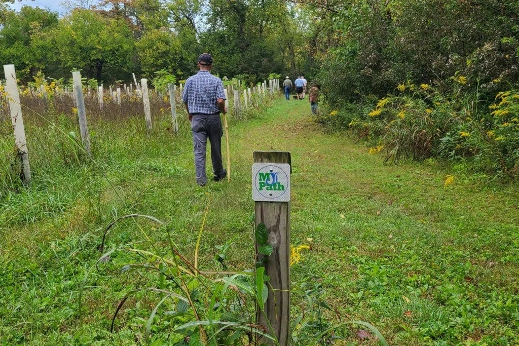 Nine people recently took a 1-mile walk along Owen County's MyPATH Trail System.