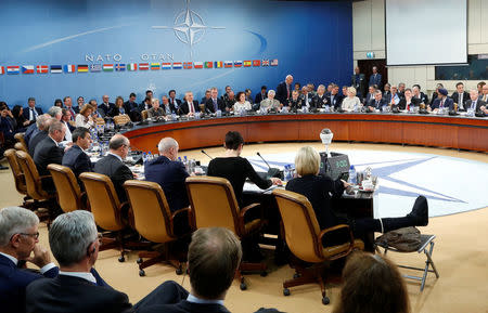 NATO defence ministers attend a meeting at the Alliance headquarters in Brussels, Belgium, October 26, 2016. REUTERS/Francois Lenoir