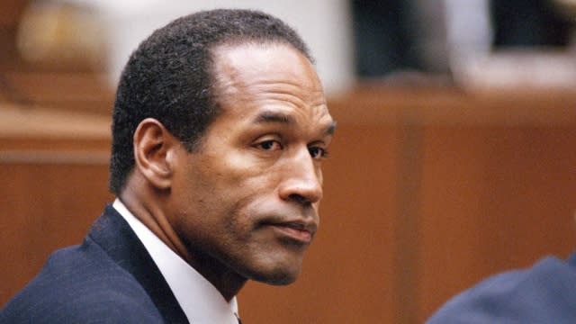 O.J. Simpson sits at his arraignment.