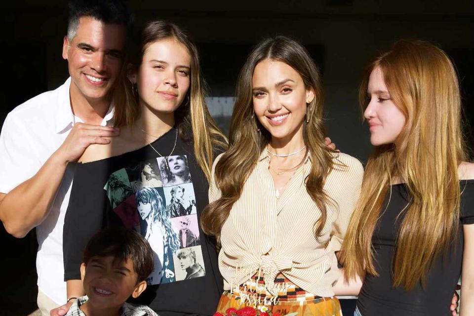 <p>Jessica Alba/Instagram</p> Jessica Alba and her family on her birthday.
