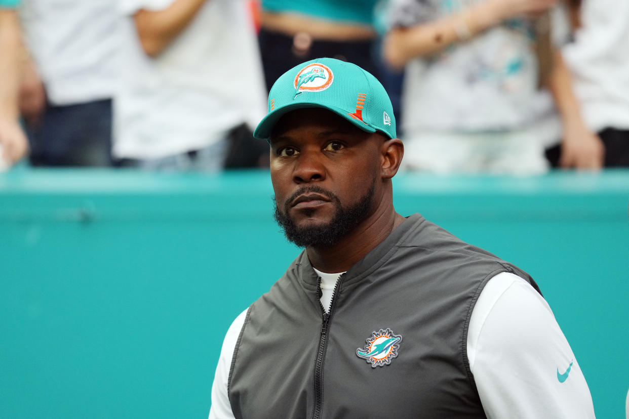 Head coach Brian Flores of the Miami Dolphins