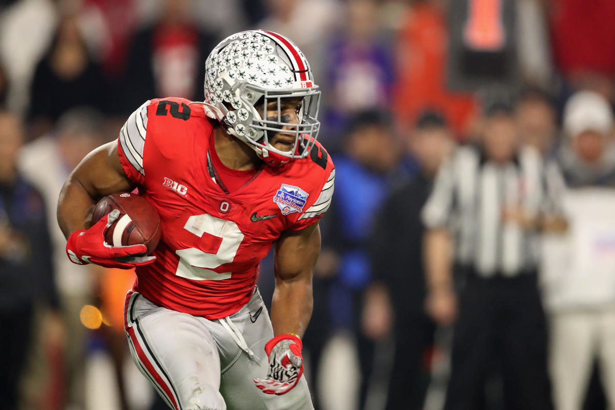 Former Ohio State football star J.K. Dobbins wore Michigan shirt