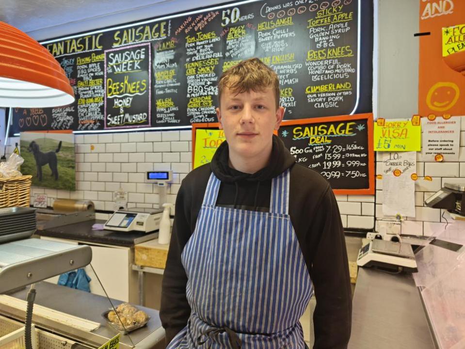 Dorset Echo: Spencer Priddice, assistant manager at the The Fantastic Sausage Factory