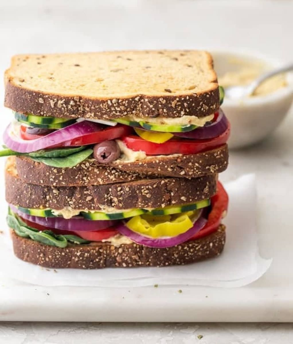 Veggie and Hummus Sandwich