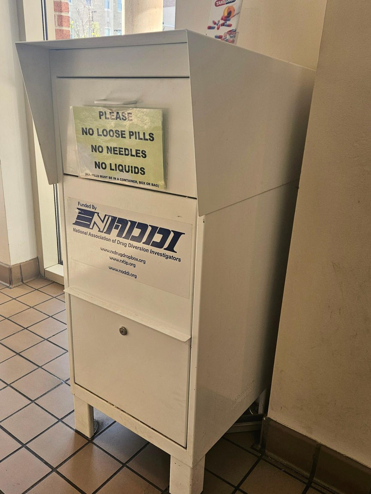 The Law Enforcement Complex in Ross County has a drug takeback box for community members to drop in pills and illegal substances to be properly disposed of.