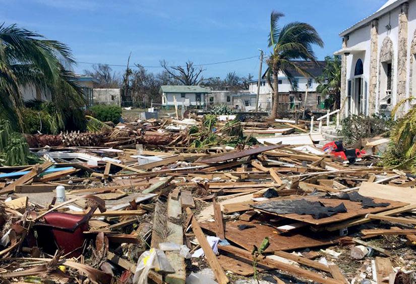 Palm Beach County boaters who brought relief supplies to The Bahamas on Saturday, Oct. 8, 2016, in the wake of Hurricane Matthew saw this devastation on the islands.