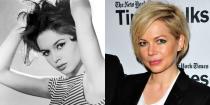 <p>She may have played Marilyn Monroe in <em>My Week With Marilyn</em>, but Michelle Williams more closely resembles French film star Brigitte Bardot, if you ask us.</p>