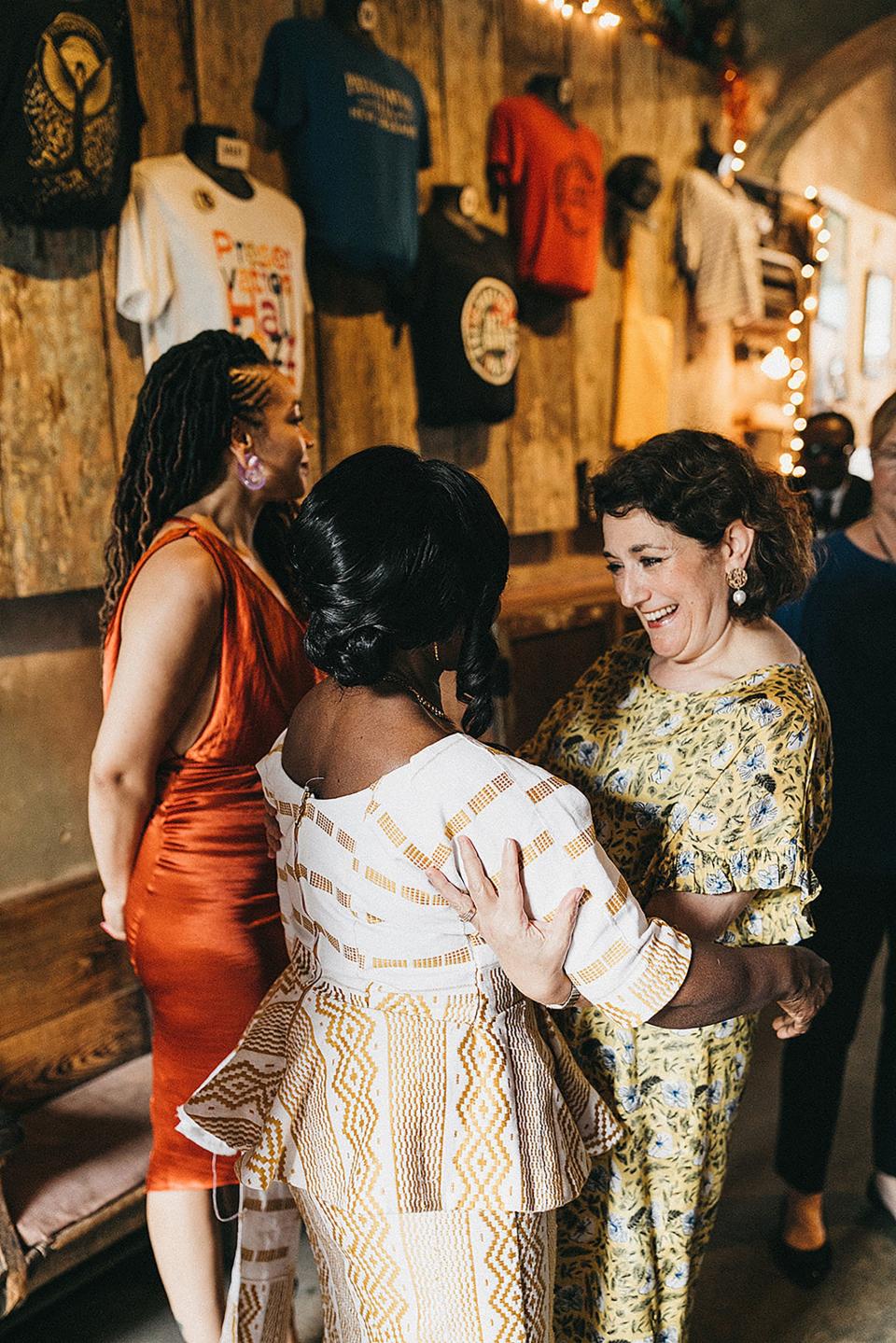 Our mums share an embrace before the ceremony.