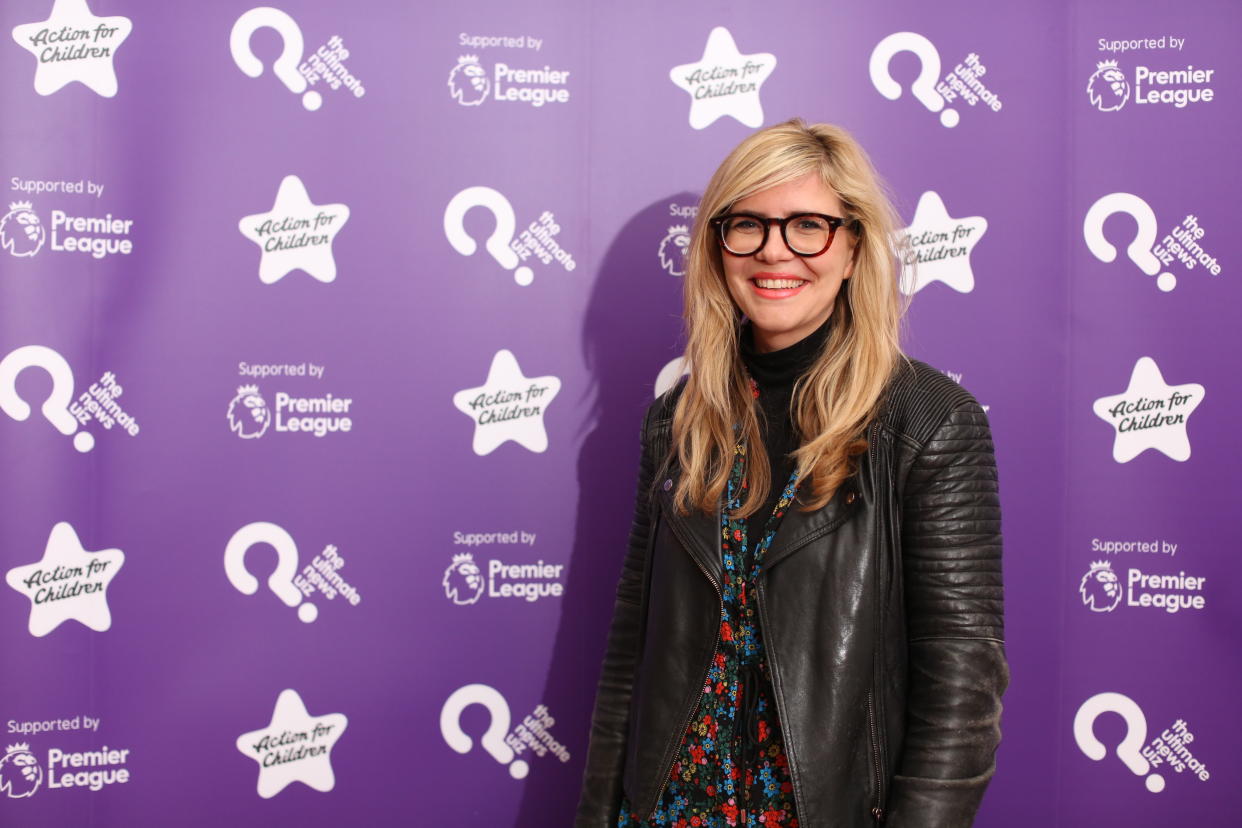 Emma Barnett attending the Action for Children's The Ultimate News Quiz 2022, at the Grand Connaught Rooms, central London. Picture date: Thursday March 17, 2022. (Photo by James Manning/PA Images via Getty Images)