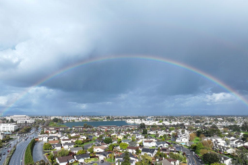 A rainbow over San Francisco Bay