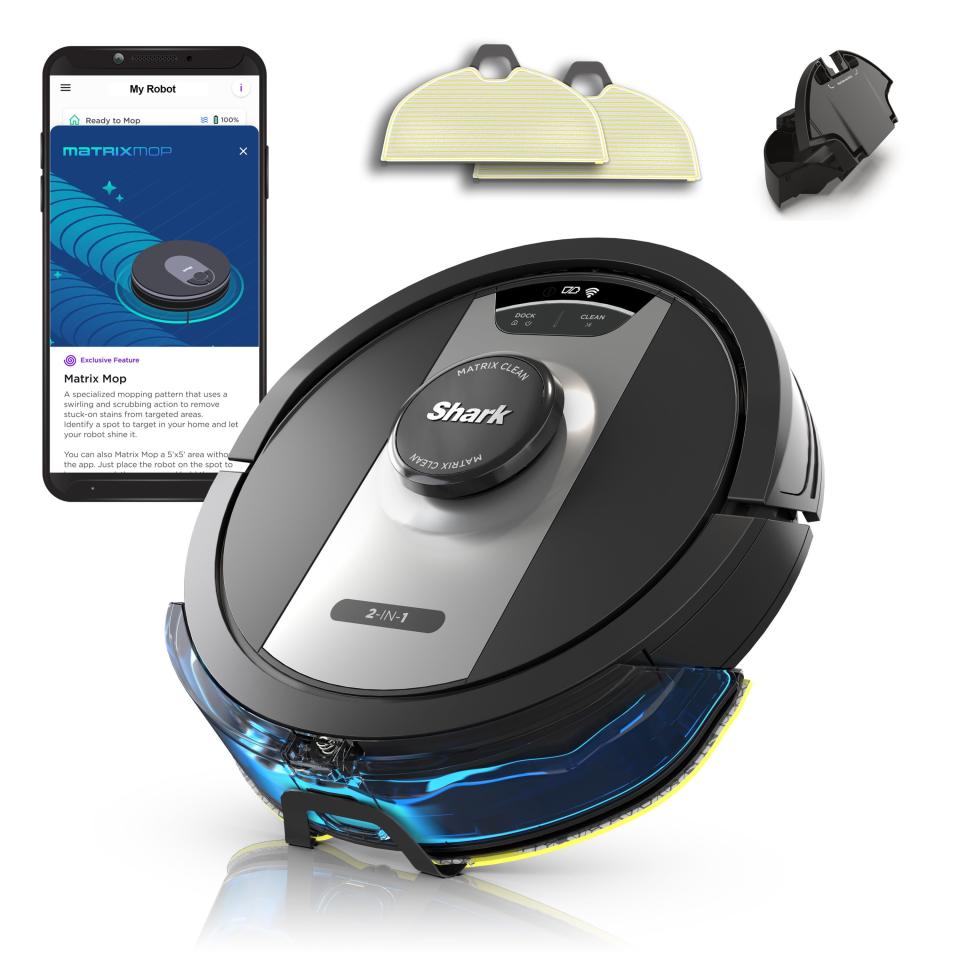 <p><a href="https://go.redirectingat.com?id=74968X1596630&url=https%3A%2F%2Fwww.walmart.com%2Fip%2FShark-Matrix-2-in-1-Robot-Vacuum-Mop-No-Spots-Missed-on-Carpets-Hard-Floors-Precision-Home-Mapping-Perfect-for-Pet-Hair-WIFI-RV2400WD%2F1627329612&sref=https%3A%2F%2F" rel="nofollow noopener" target="_blank" data-ylk="slk:Shop Now;elm:context_link;itc:0;sec:content-canvas" class="link ">Shop Now</a></p><p>Matrix 2-in-1 Robot Vacuum & Mop</p><p>walmart.com</p><p>$329.00</p>