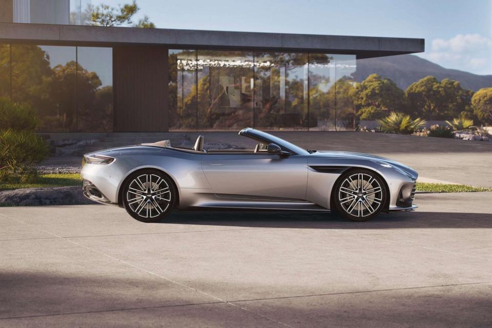 PHOTO: Aston Martin revealed the DB12 Volante in August of 2023. (Aston Martin)